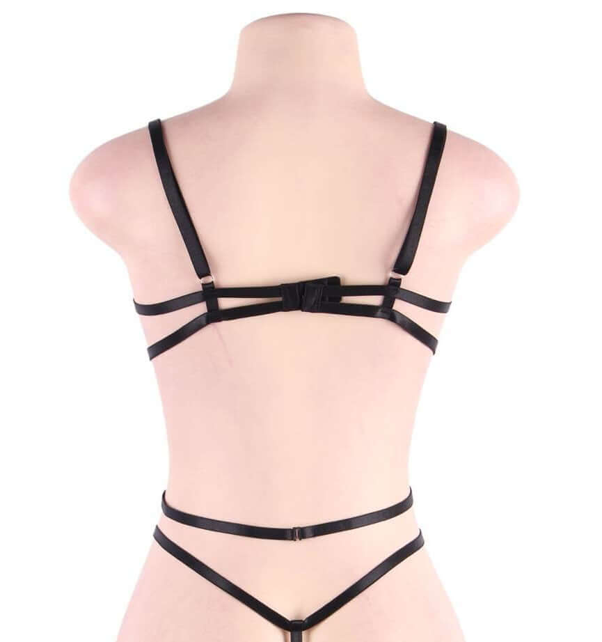 Floral Lace Mesh Black Bodysuit