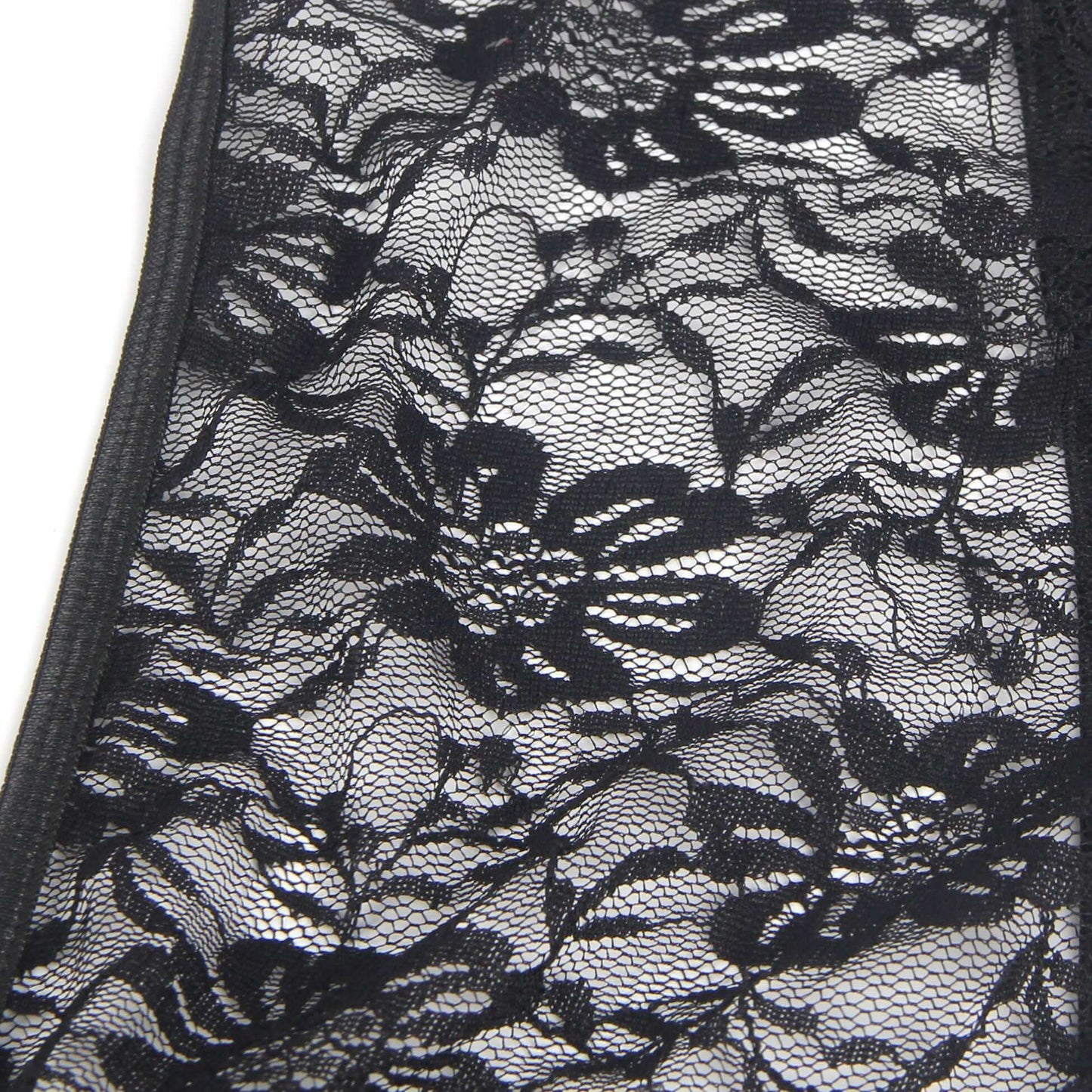 Black Lace Mesh Halter Neck Teddy Lingerie