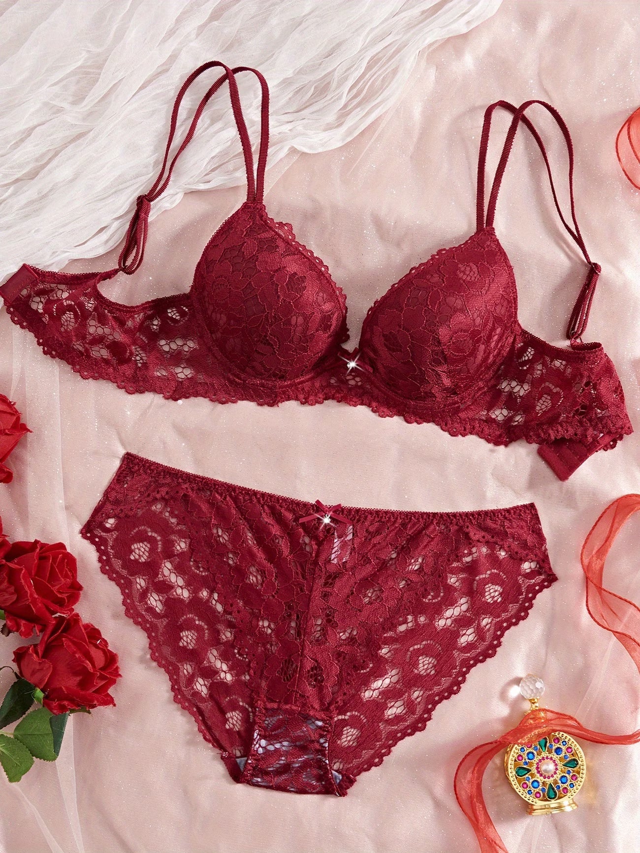 Pack of 6 Women’s Lace Lingerie Set