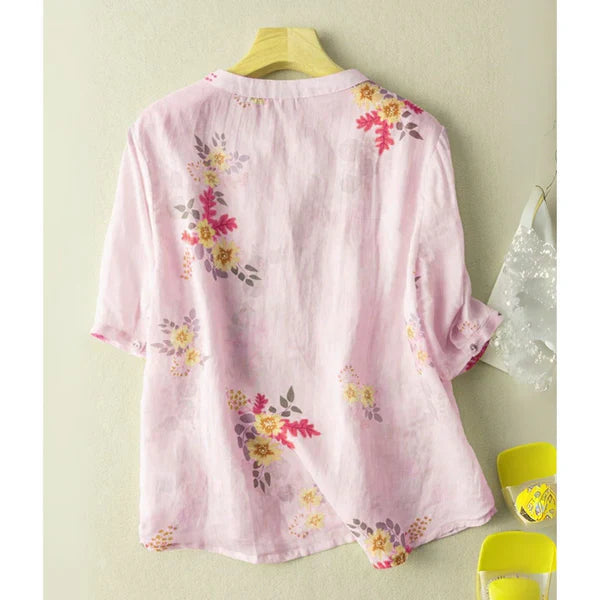 Women’s Digital Floral Print Pure Cotton Casual Top