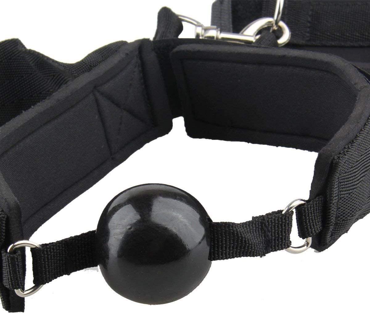Black Nylon Adjustable Hand Wrist Braces & Neck Cuffs
