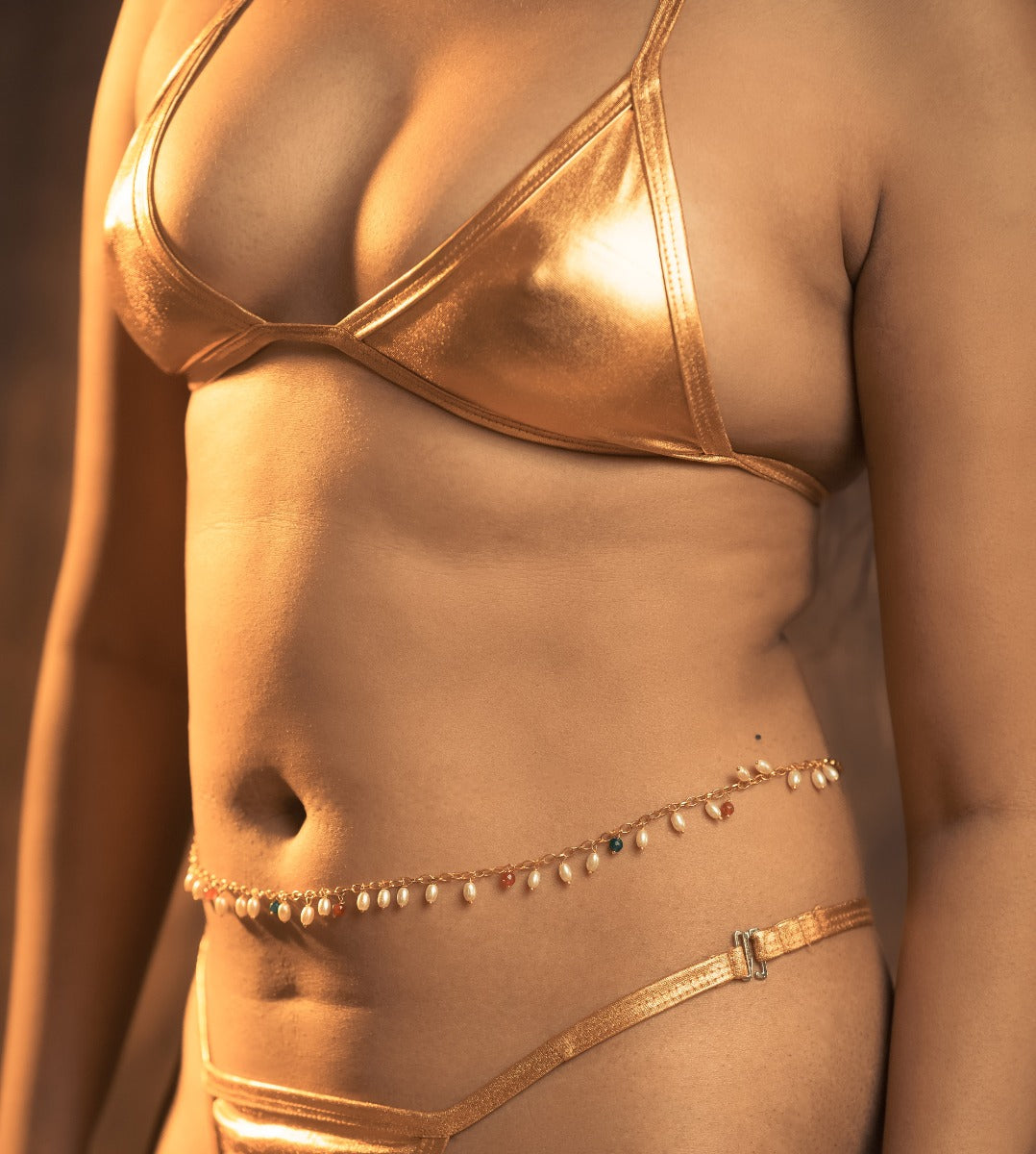 Teardrop Tricolour Belly Chain