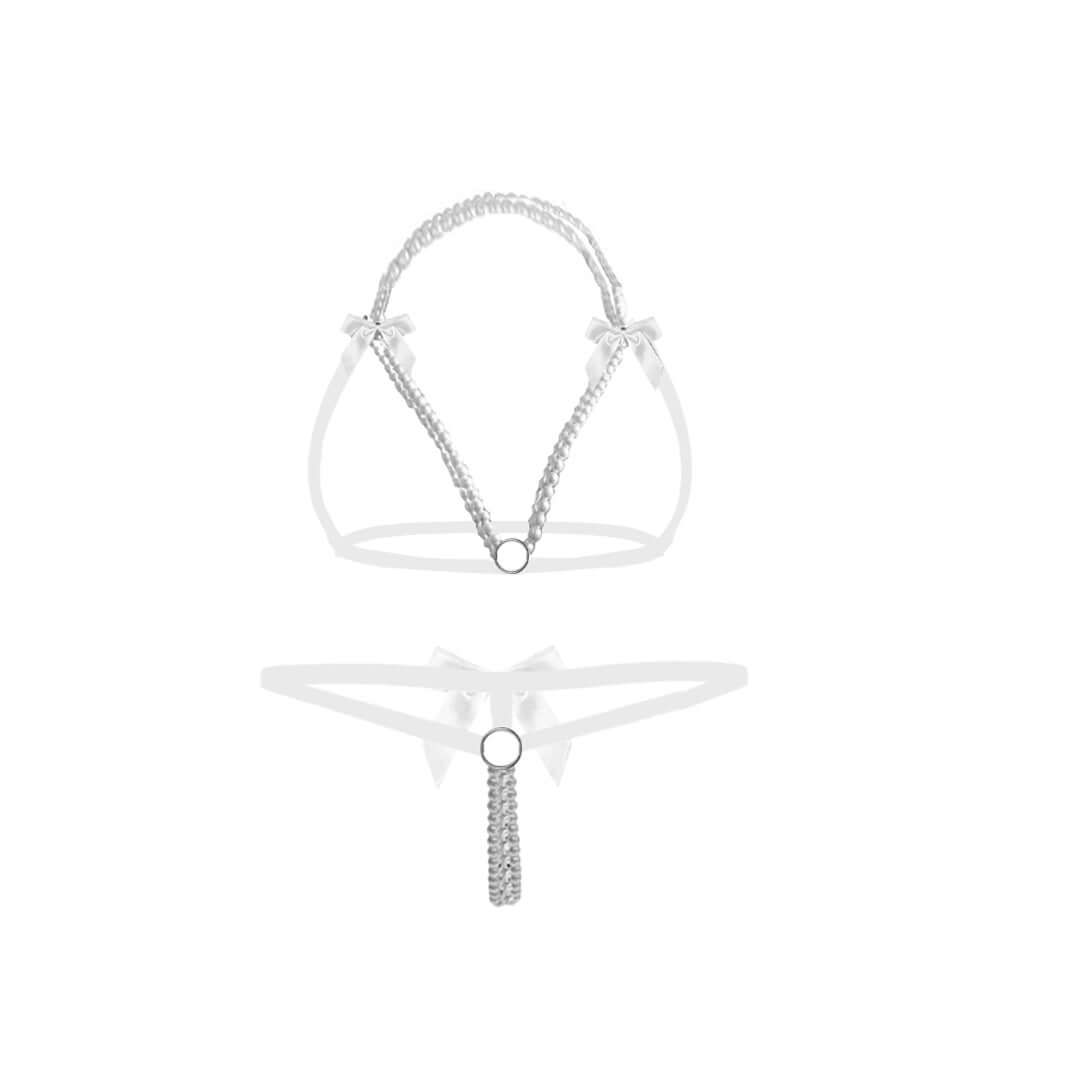 Jewelled Pearl Bra with Matching G-String