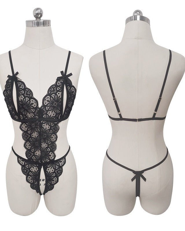 Secret Charm Strappy Lace Teddy Bodysuit Lingerie