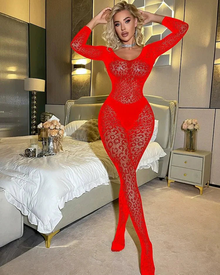 Predator in Prada Energy Leopard Lace Bodystocking