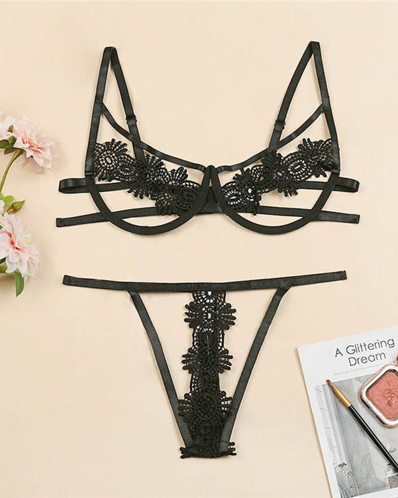 Keep Him Wanting More Two Piece Lace Lingerie