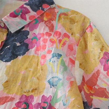 Women’s Pure Cotton Printed Casual Shirt with Full Sleeves