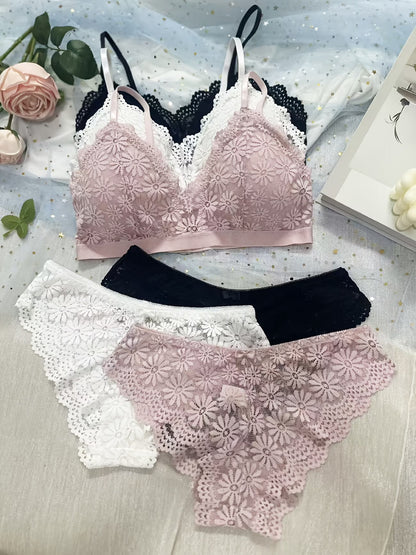 Pack of 6 Women’s Lace Lingerie Set