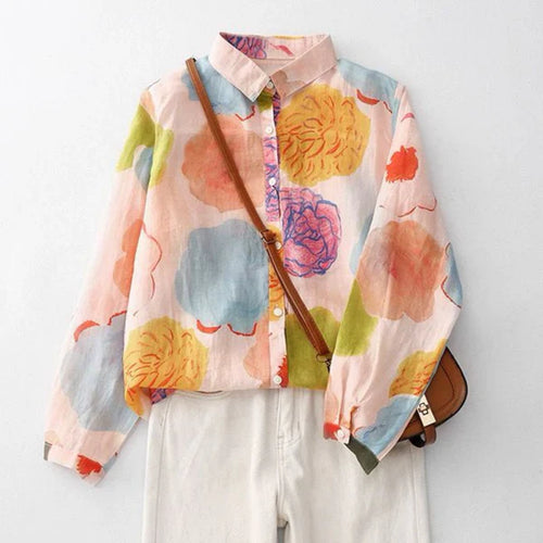 Women’s Digital Print Pure Cotton Full Sleeve Shirt