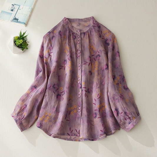 Women’s Certified Cotton Floral Print Casual Shirt