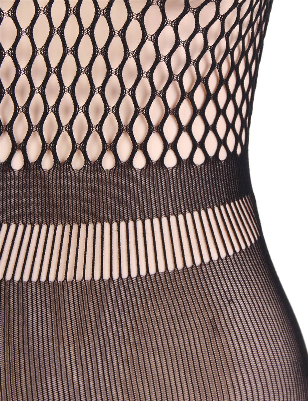 Plus Size Crotchet Mesh Hollow-out Mini Chemise Dress