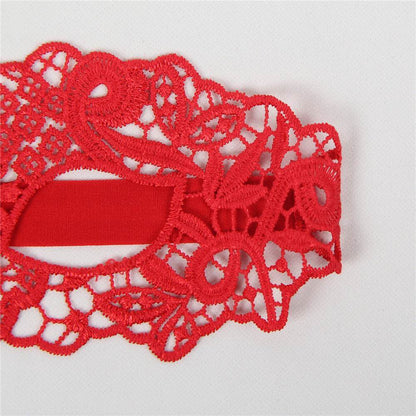 Lace Eye Mask - Red