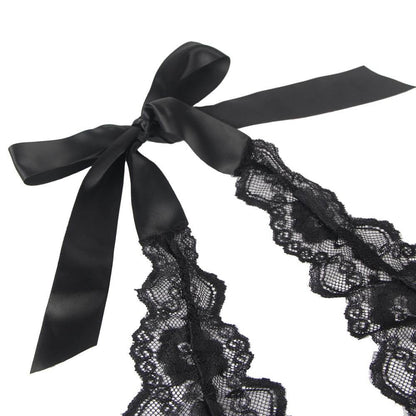 Black Halter Neck Ruffle Teddy Lingerie with Adjustable Belt