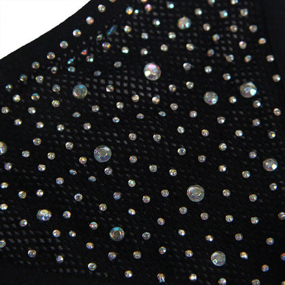 Black Diamond Fishnet Bodystocking with Gloves