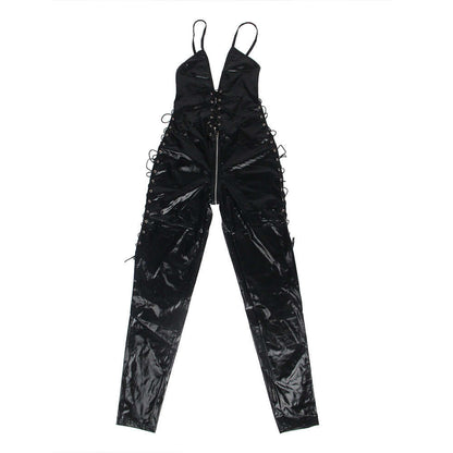 Shiny Two-Way Zipper Catsuit