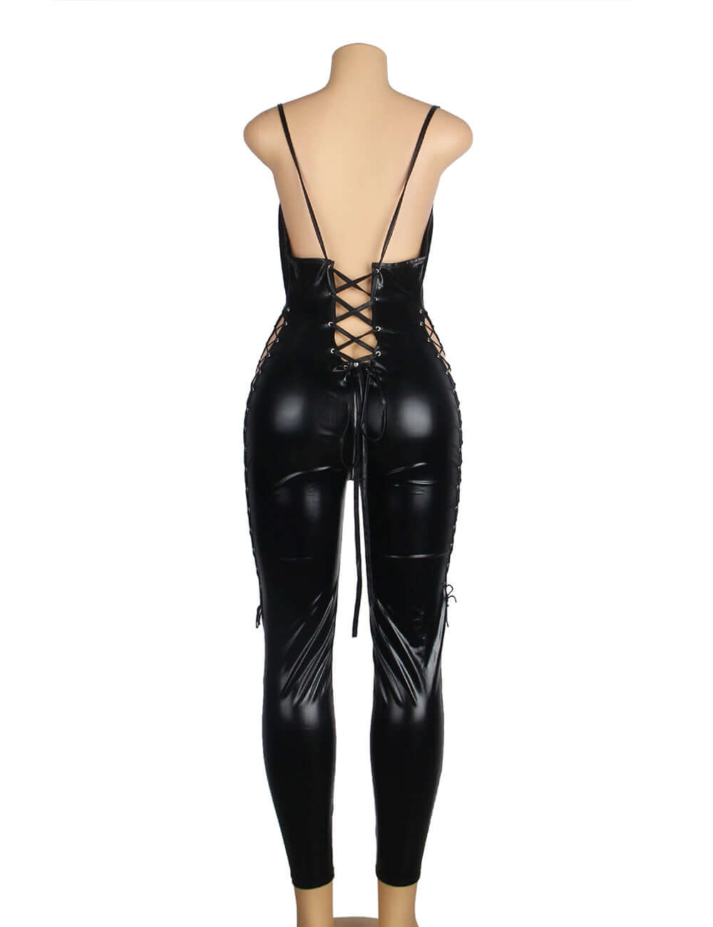 Shiny Two-Way Zipper Catsuit