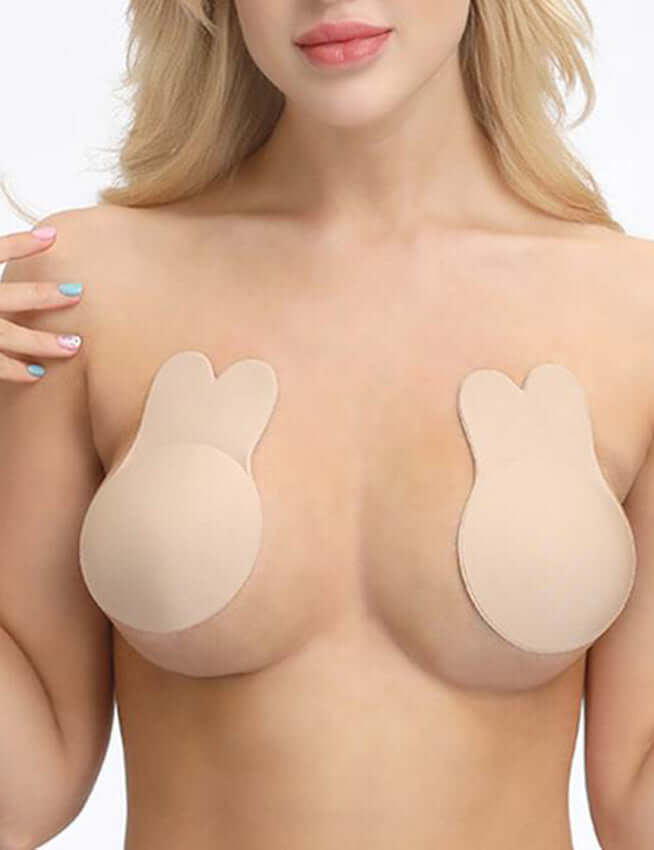 Reusable Strapless Women’s Rabbit Ear Breast Push-Up Invisible Nipple Covers