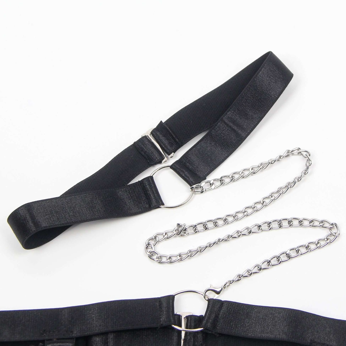 Black Sleeveless Deep Neck Faux Leather Bodysuit