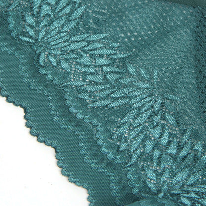 Green Metal Heart Lace Hollow-Out Transparent Panty