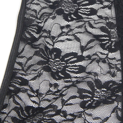 Black Lace Mesh Halter Neck Teddy Lingerie