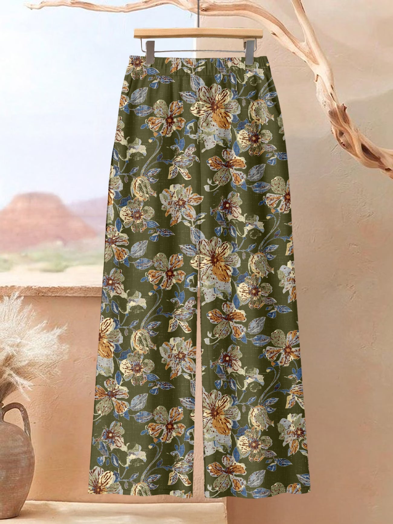 Elegant Botanical Print 2-Piece Women’s Co-Ord Set