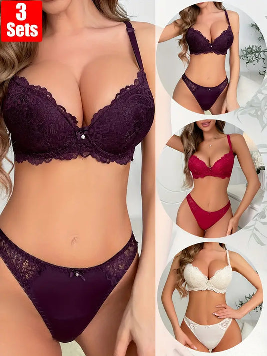 3 Sets Of Bra & Panties
