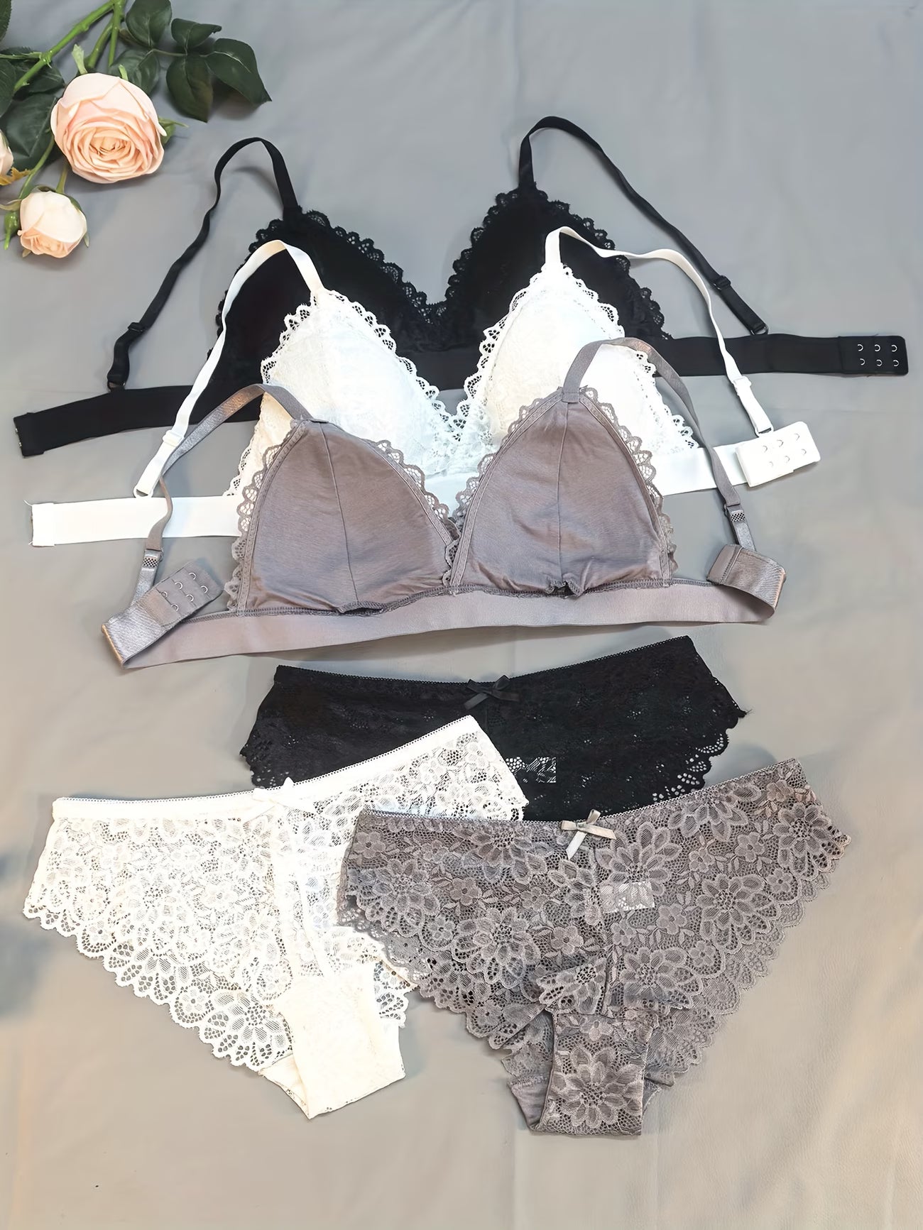 Pack of 6 Women’s Lace Lingerie Set