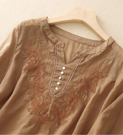 Women’s Embroidered Cotton Everyday Casual Tunic