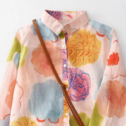 Women’s Digital Print Pure Cotton Full Sleeve Shirt