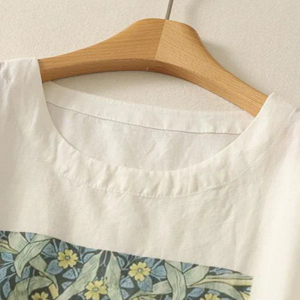 Women’s Pure Cotton Digital Print Top with Half Sleeves