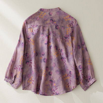 Women’s Certified Cotton Floral Print Casual Shirt
