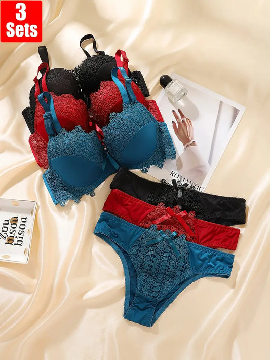3 Sets Of Bra & Panties