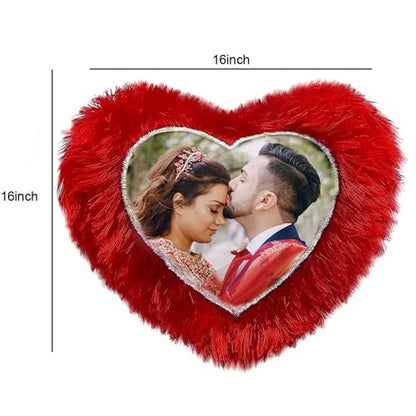 Customized couple fur love pillow