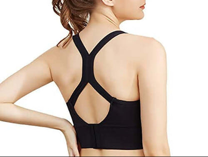 Women’s Racerback Sports & Workout Bra with Adjustable Hook Closure