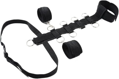 Adjustable BDSM Full Body Restraint Kit – Neck & Hand Cuffs for Couples