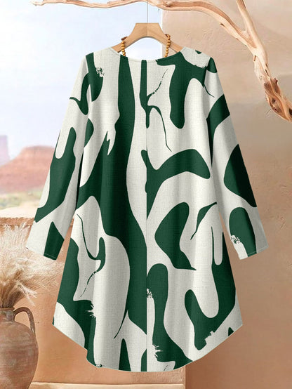 Elegant Botanical Print 2-Piece Women’s Co-Ord Set