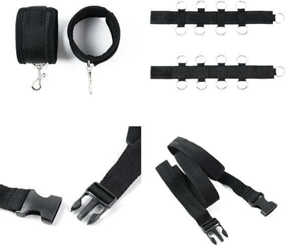 Adjustable BDSM Full Body Restraint Kit – Neck & Hand Cuffs for Couples