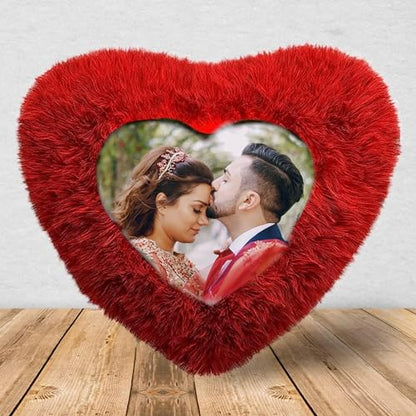 Customized couple fur love pillow