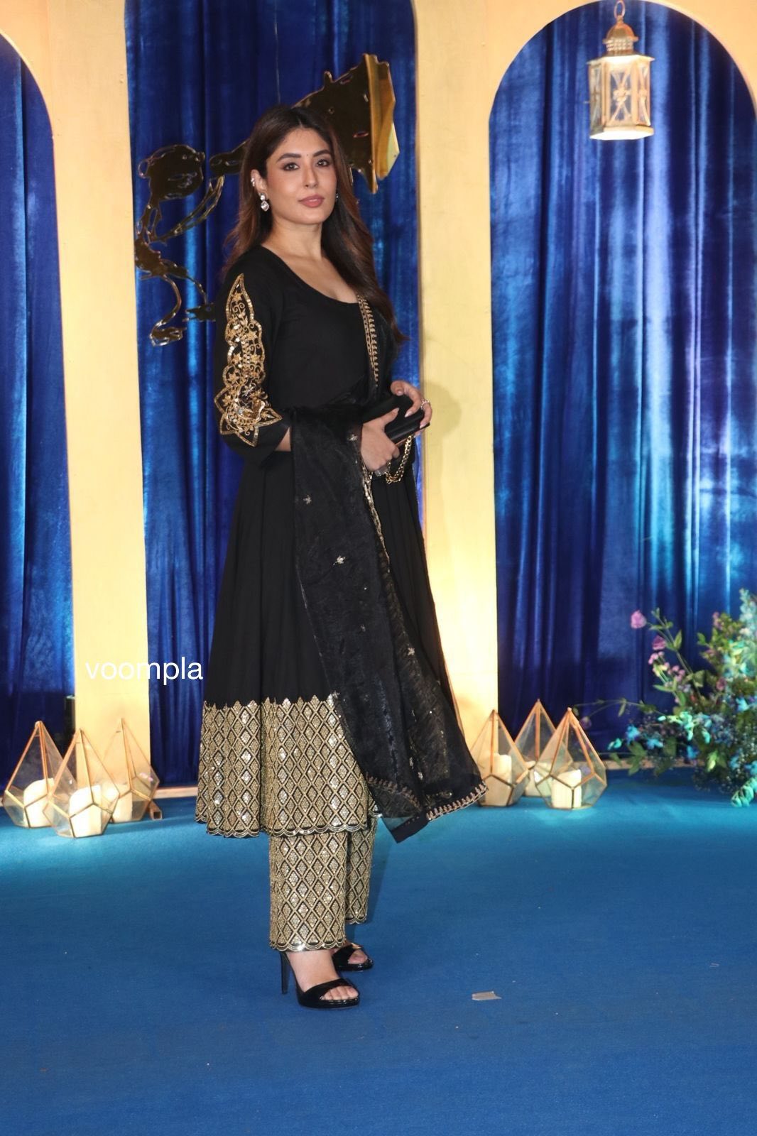 Black Anarkali Suit Set in Premium Rayon with Embroidery Work and Dupatta