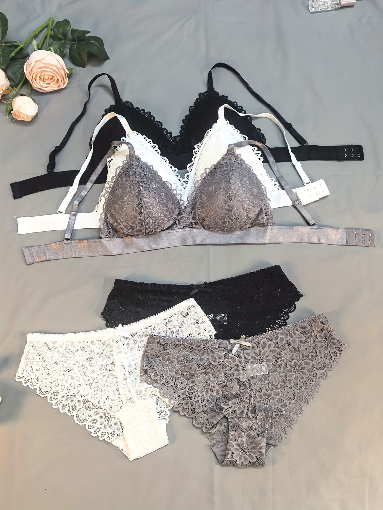 Pack of 6 Women’s Lace Lingerie Set