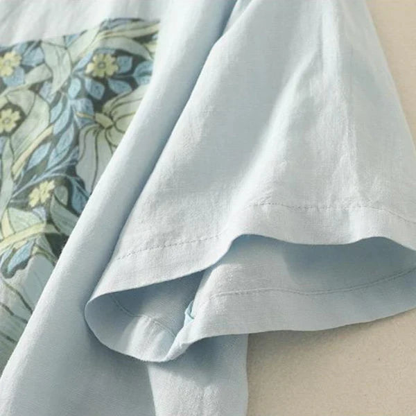 Women’s Pure Cotton Digital Print Top with Half Sleeves