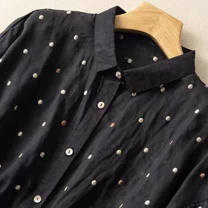 Women’s Embroidered Pure Cotton Comfort Casual Shirt