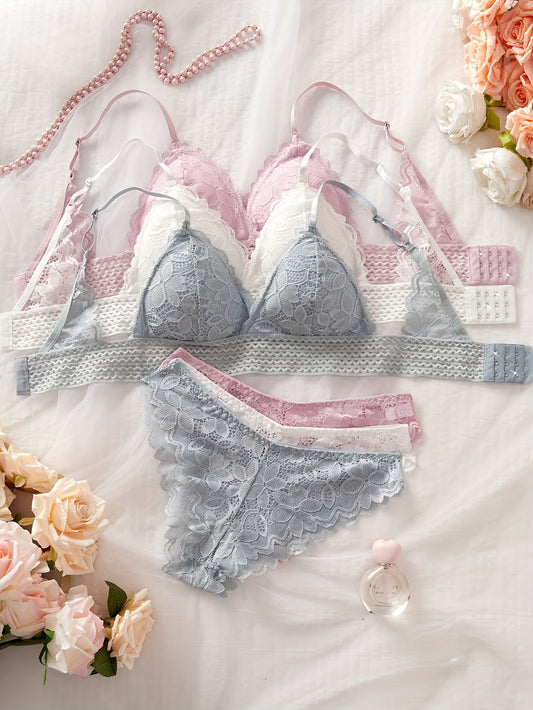 Pack of 6 Women’s Lace Lingerie Set