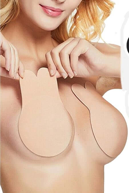 Reusable Strapless Women’s Rabbit Ear Breast Push-Up Invisible Nipple Covers