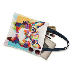 Women’s Cotton Canvas Tote Bag – Modern Print, Waterproof & Lightweight