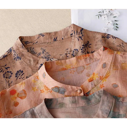 Women’s Pure Cotton Printed Shirt with Organza Detail
