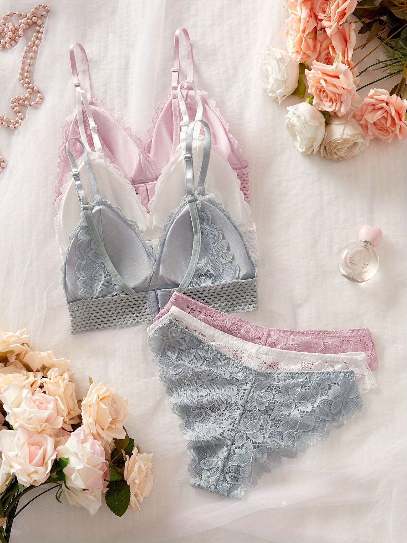 Pack of 6 Women’s Lace Lingerie Set