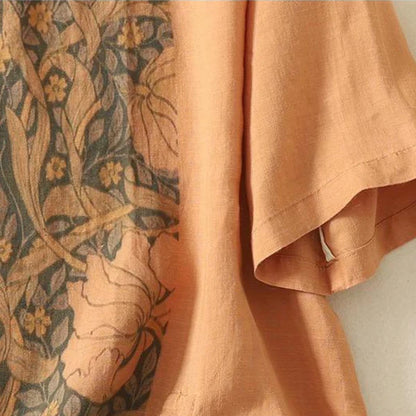 Women’s Pure Cotton Digital Print Top with Half Sleeves