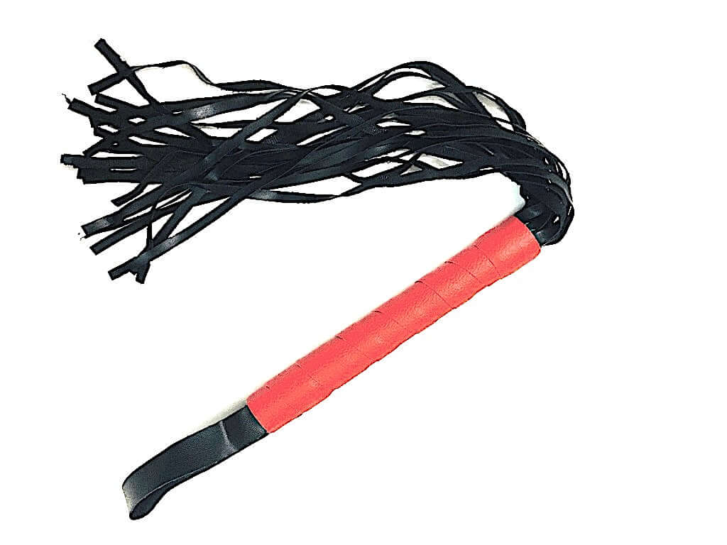 Black & Red  Leather BDSM Bondage Kit - 8 Pcs