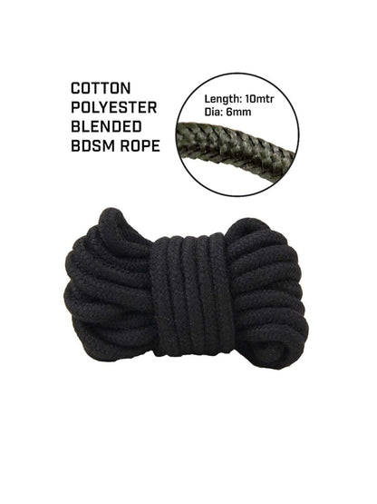 Black Leather BDSM Bondage kit with Handcuff set- 8 Pcs